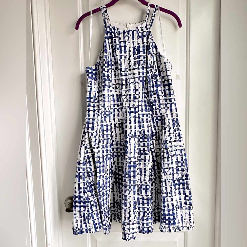 Guess fit and flare double spaghetti strap dress